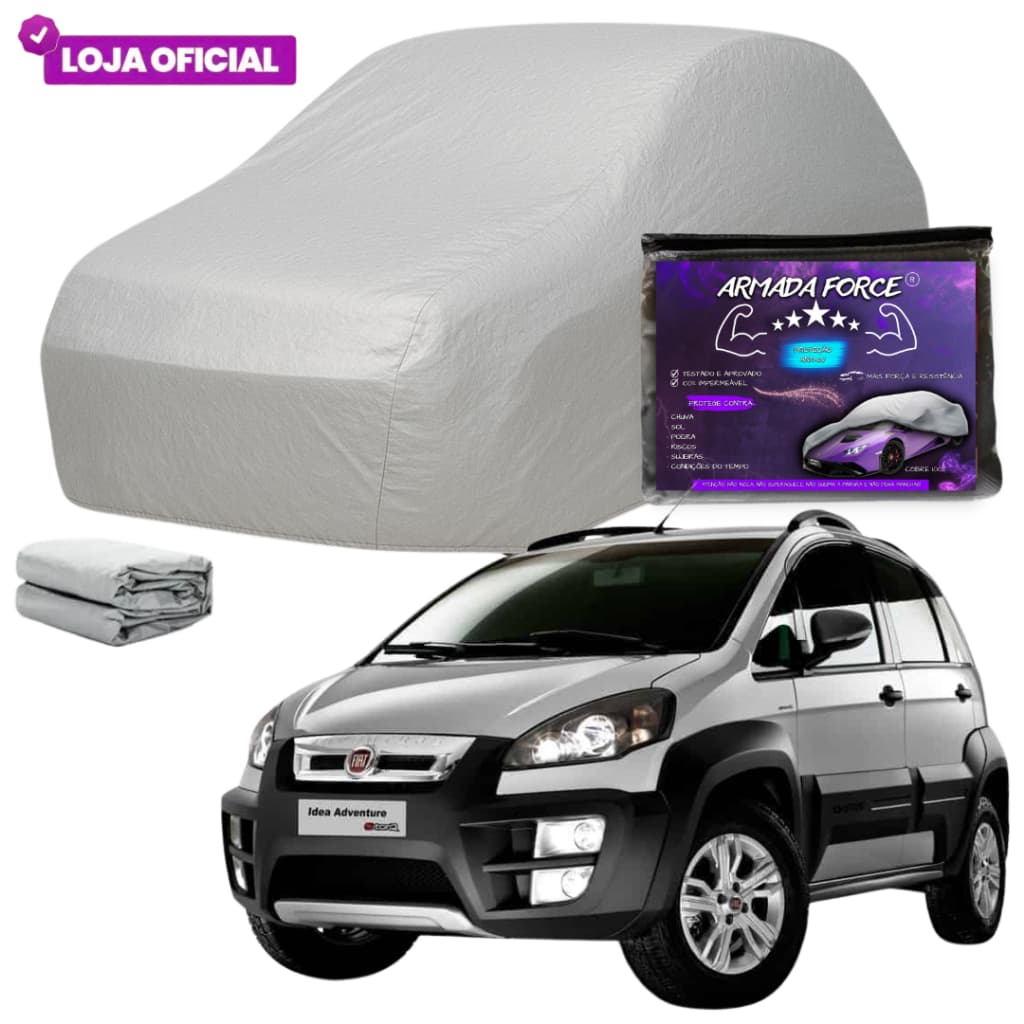Capa Cobrir Fiat Idea Adventure Forrada 100% Impermeável Protege Sol Chuva Poeira Capa Anti-UV