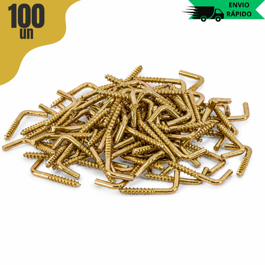 Kit 100 Escápulas Parafusos Em L 16x30, 17x50 E 19X60 Para Madeira E Marcenaria