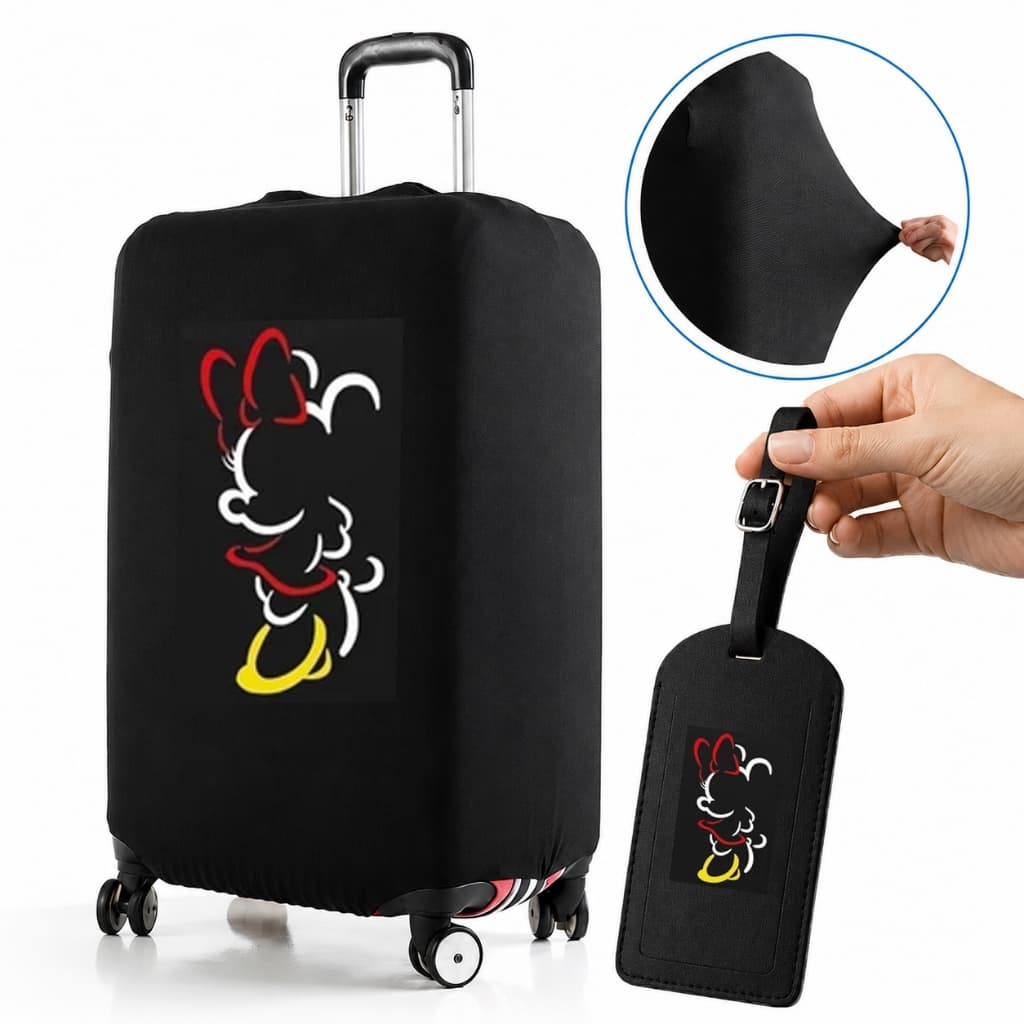 Capa De Mala 8 a 23KG P-M-G Personalizada Minie Protetor Bagagem Para Viagem Protetora Grande