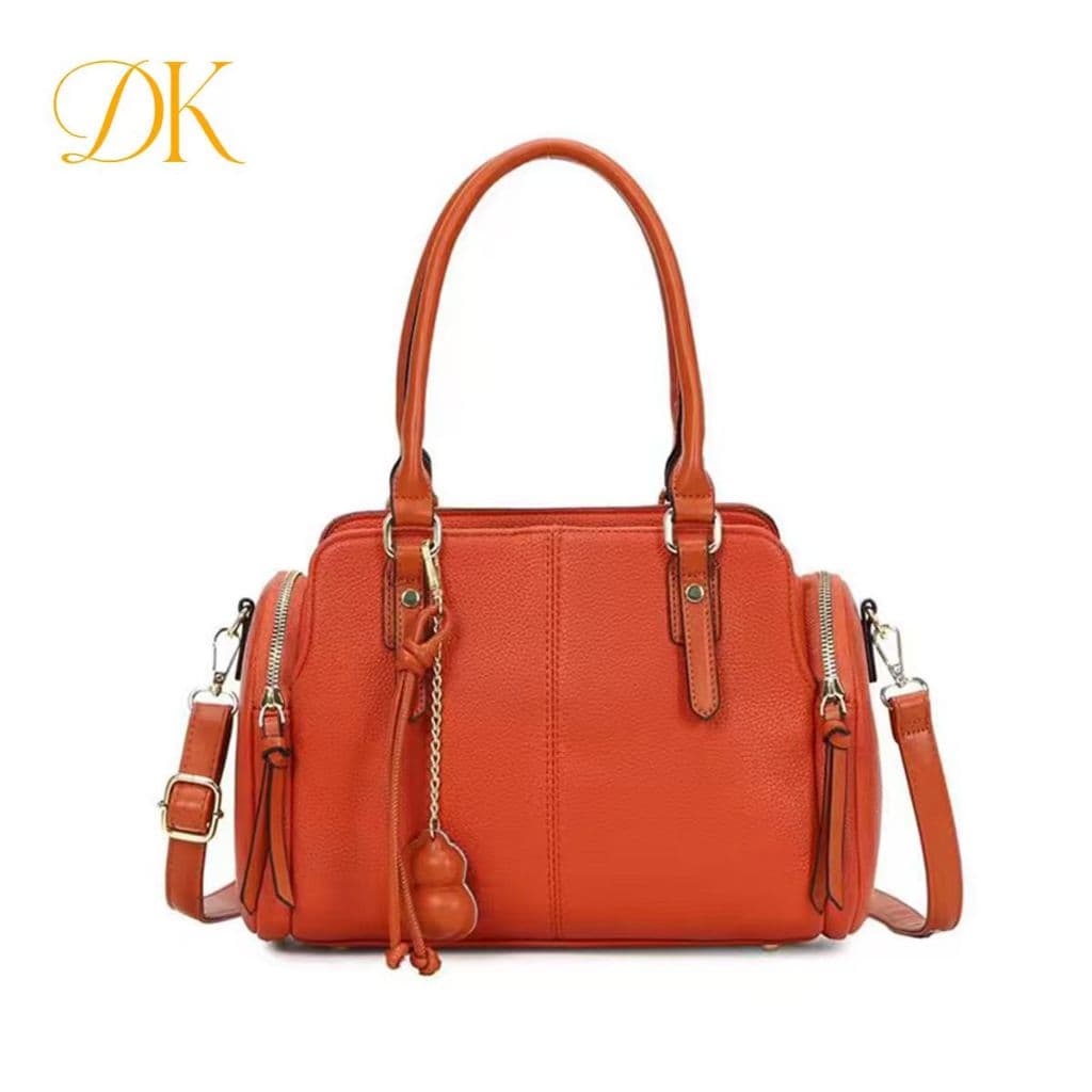 Bolsa Feminina Boston, Couro Sintético, Alça Transversal Ajustável, Grande Capacidade JN005 DUKEMODA