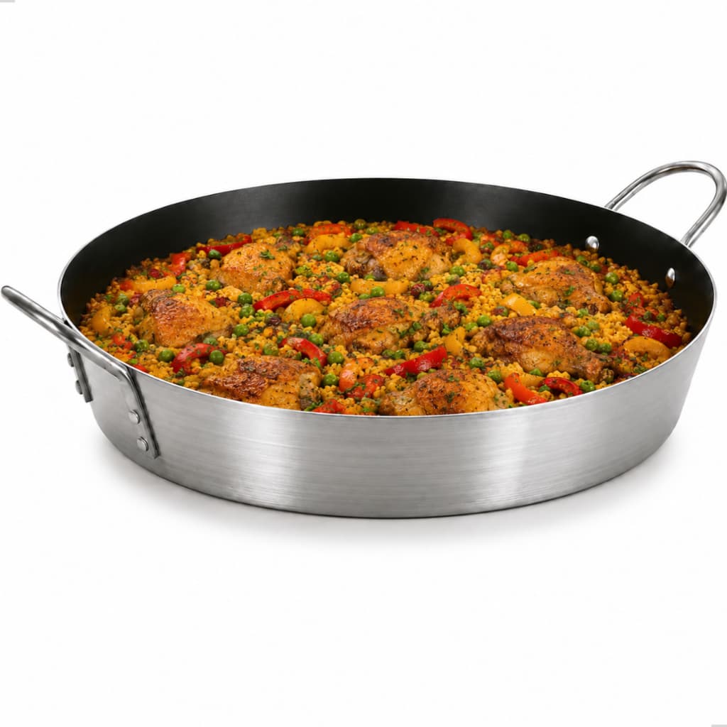 Panela Paellera Alumínio Antiaderente 60cm Linha Hotel