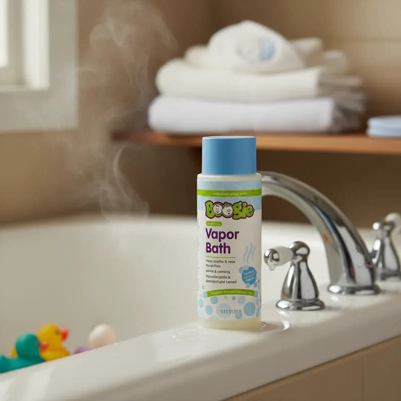 Boogie Wipes Vapor Bath Vapor de Banho Menta & Eucalipto 296mL - DIRETO DOS EUA