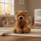 Urso Pelúcia Comum Sentado 20cm - Marrom Escuro Ursinho