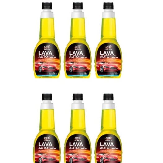 Lava Autos - Shampoo Lava Carro 500 ml Orbi Quimica - 6 UNIDADES