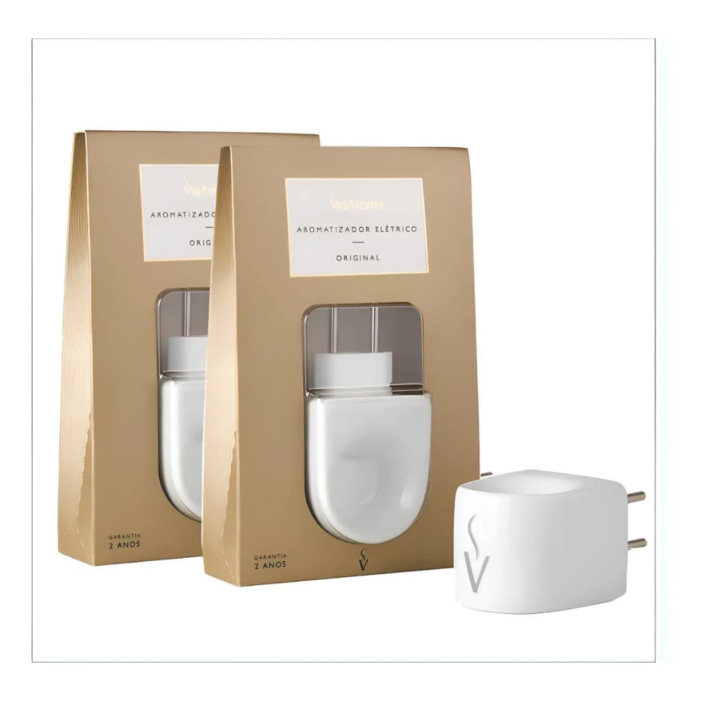 2 Aromatizadores Elétricos  Porcelana Bivolt Ideal Para Ambientes Fechados Criando Ambiente Acolhedor Oferta!