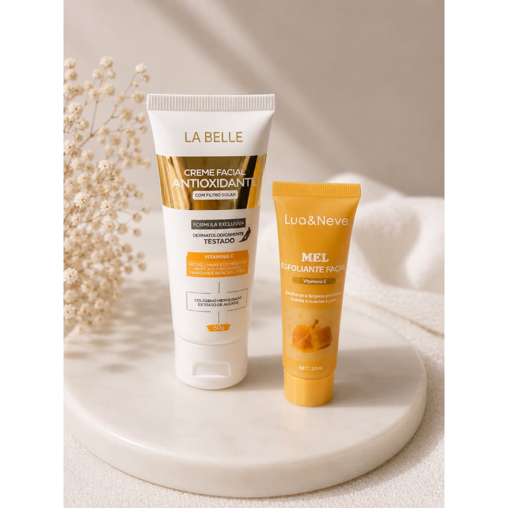 Kit Skincare Creme Antioxidade Esfoliante facial