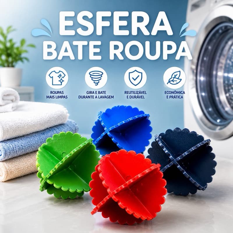 Kit com 16/12/8/4 Esferas Bolinhas Bate Roupas Para Máquina de Lavar Tira Pelos. Envio Imediato