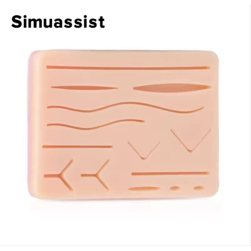 Simulador Pele Treinamento de Sutura Pratica para Estudante Medicina e Enfermagem Silicone