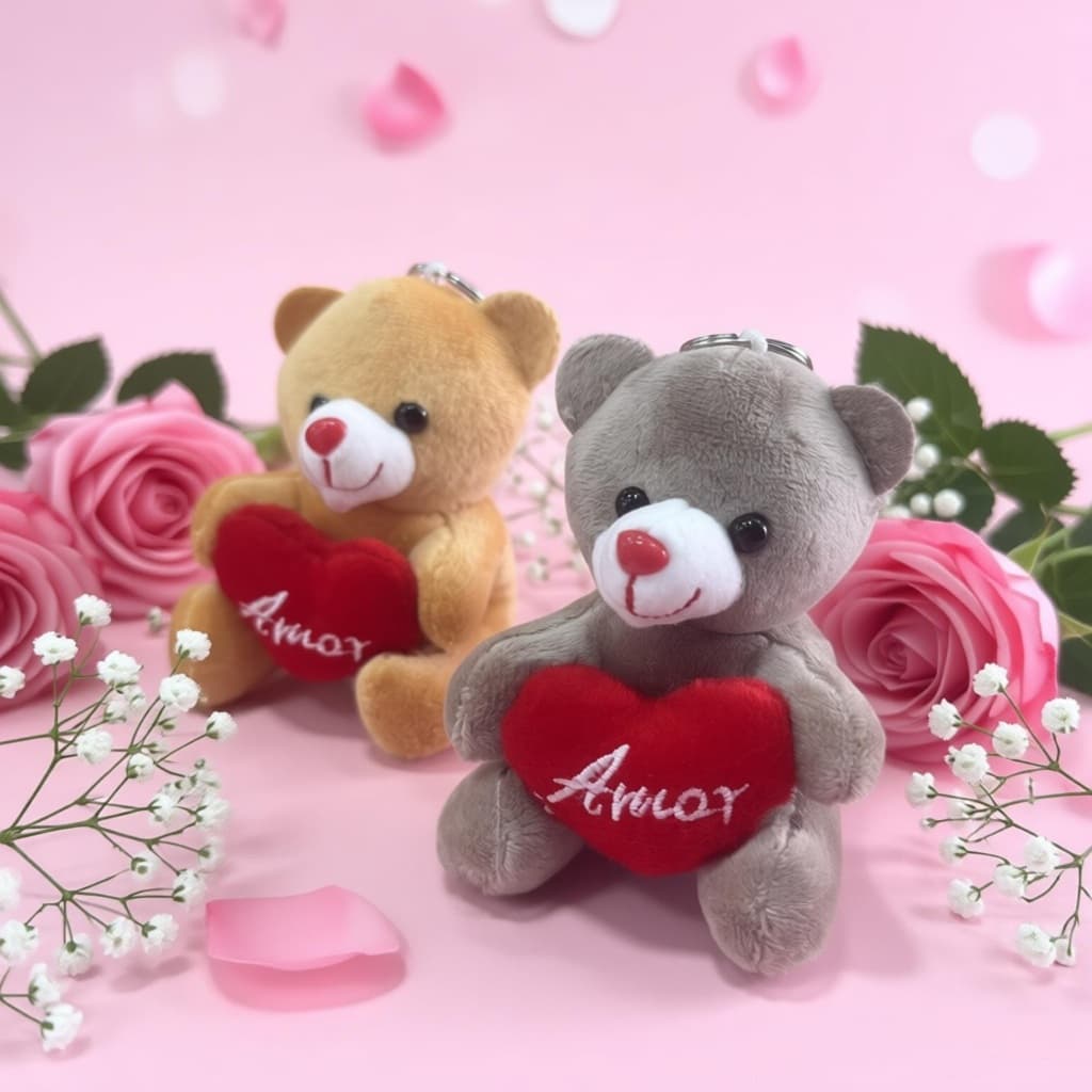 12/8/6/3 Urso de Pelúcia Pequeno Com Coração Amor Urso Pelucia Dia dos Namorados presente