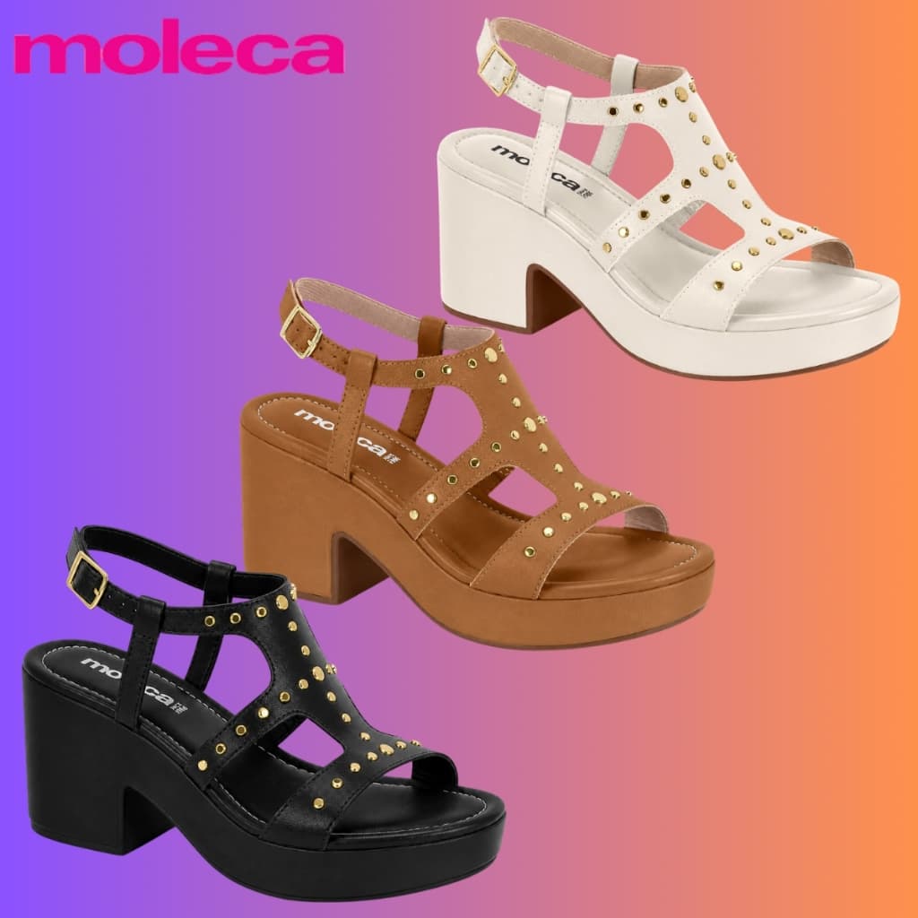 Tamanco Moleca Feminino Confortável  Plataforma Brilho Macia