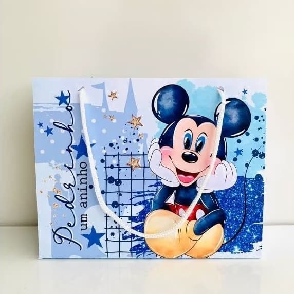10 Sacolinha Personalizada TAM G Mickey | Lembrancinha Personalizada 🎉JÁ MONTADA