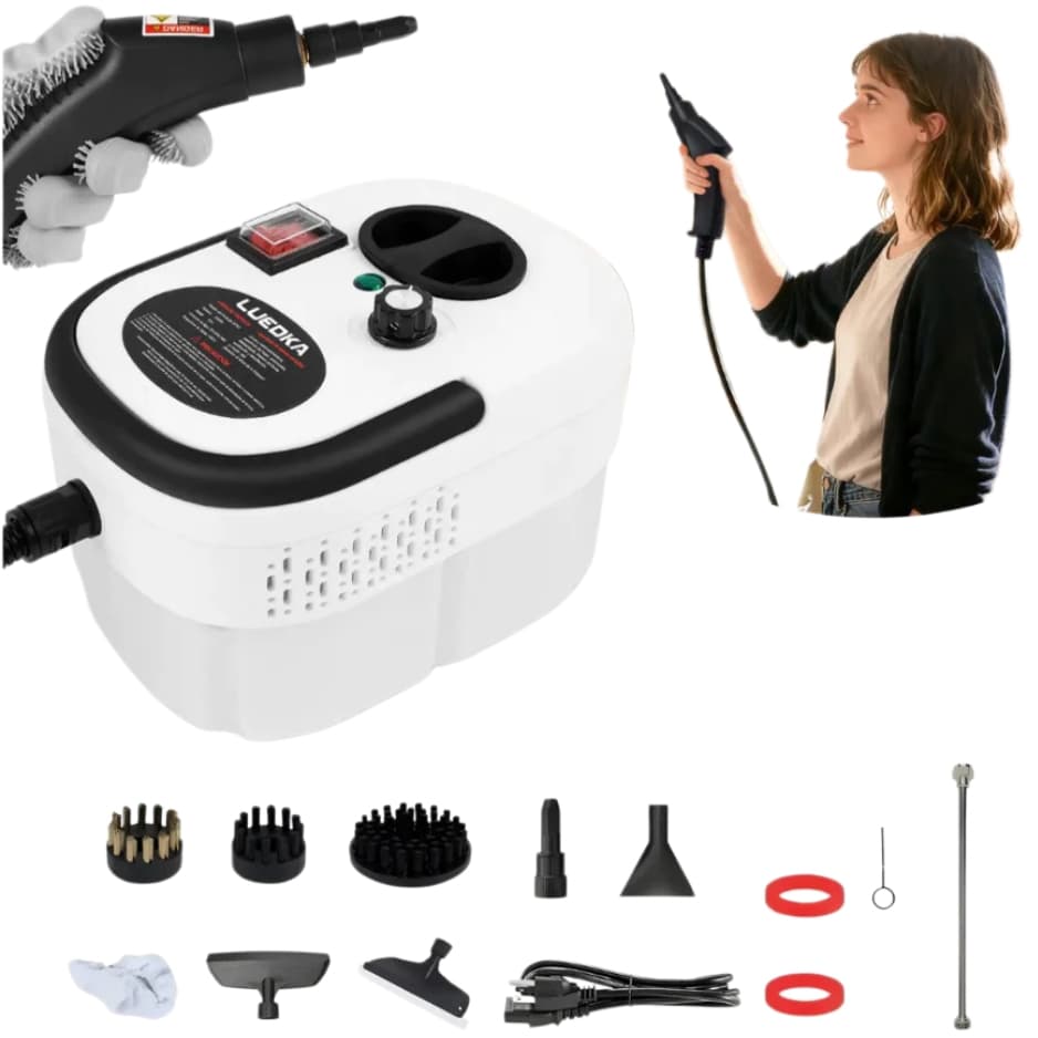 Limpador A Vapor Portátil De 2500 W Máquina Limpeza Pressurizada Alta Temperatura Com Cabeças Escova E Luvas Pa Esterili