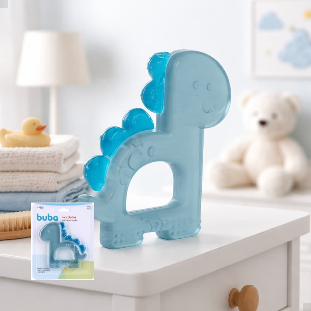 Mordedor Buba com água para Bebê Magic Dino / Unicórnio