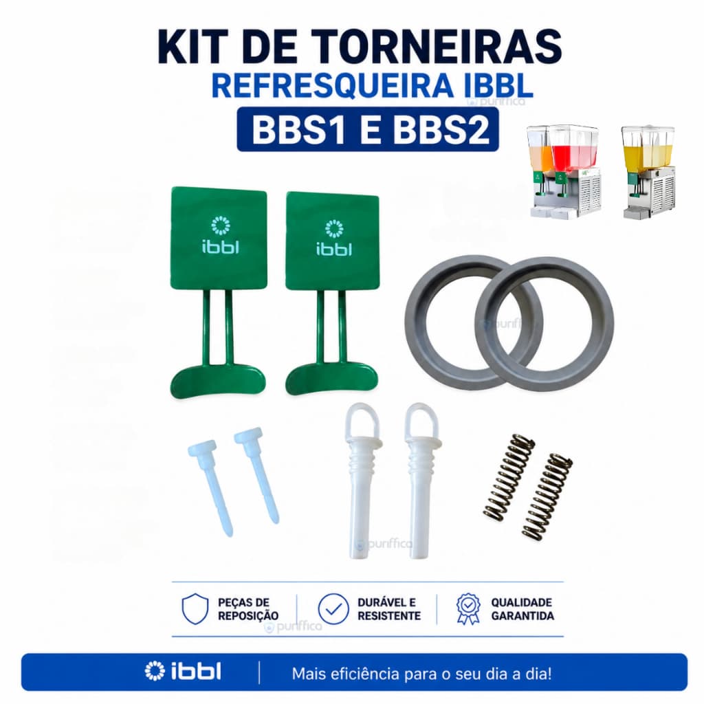 Kit Torneiras Ibbl Bbs Refresqueira Aneis Bicos Pinos Molas Kit Reposição Original