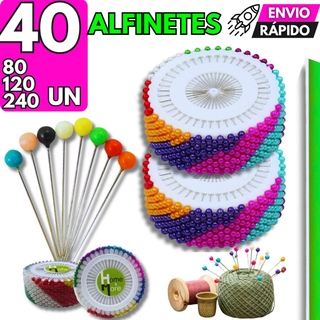240/120/80/40 Alfinete Cabeça Colorida Para Costura Marcações Barra Calça Vestido
