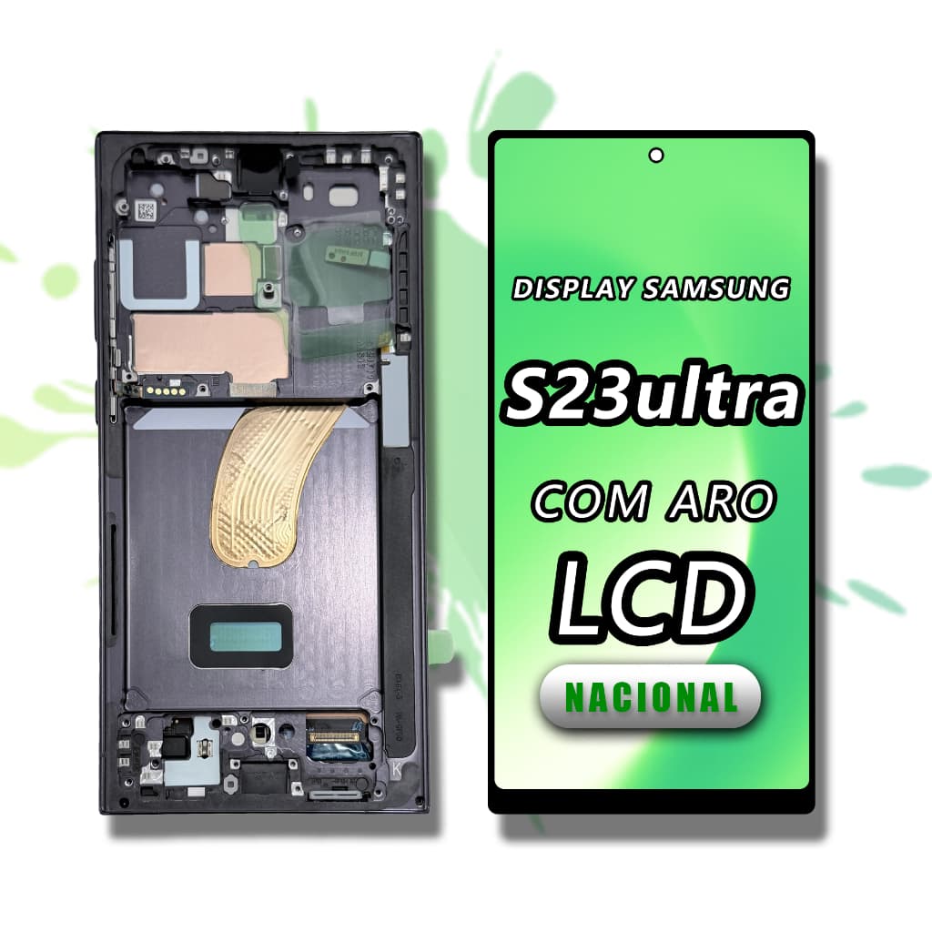 Tela Samsung S23 Ultra Com Moldura LCD Alta Qualidade Estoque Nacional Pronta Entrega Reparo Celular