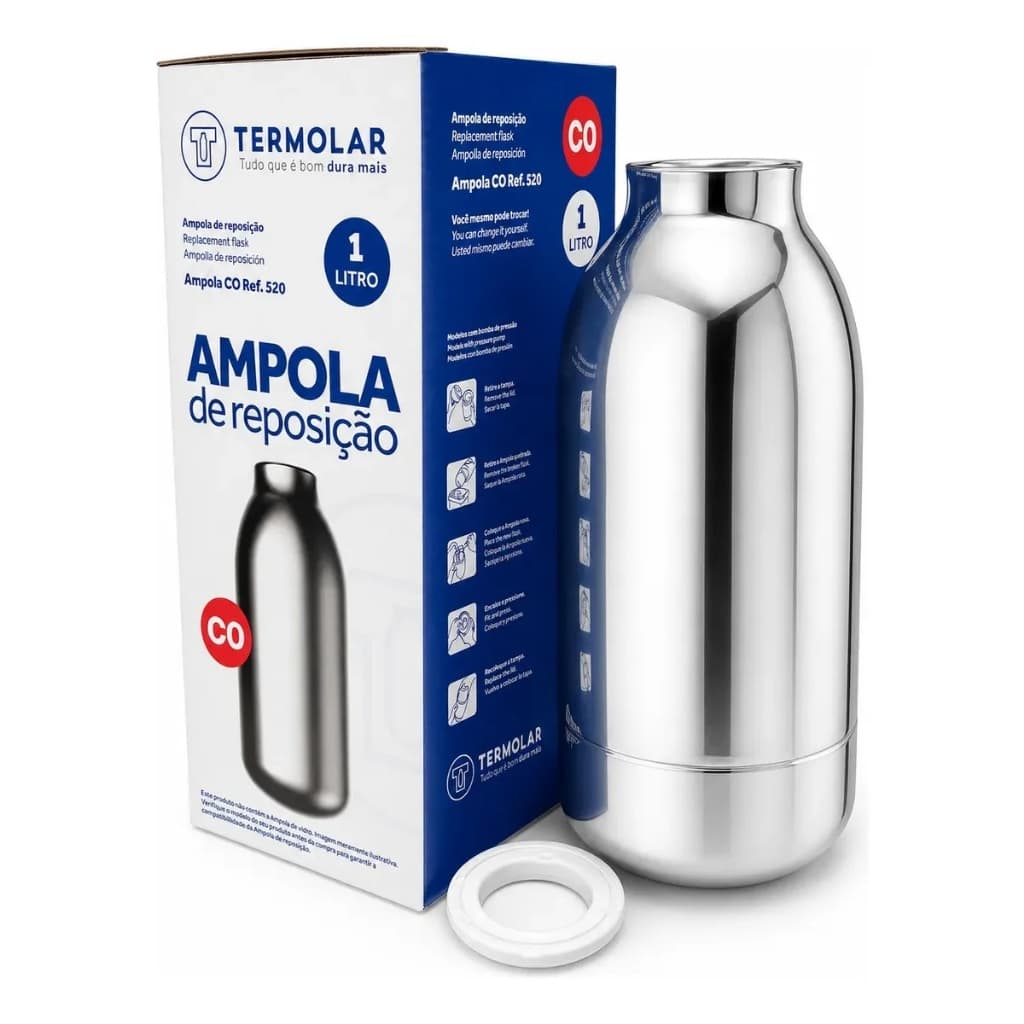 Ampola Vidro Garrafa Térmica Termolar C0 Ref.520 1L