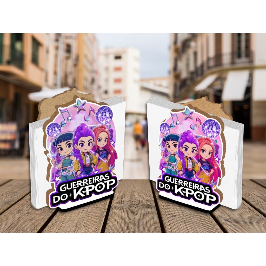 Kit 10 Centro de Mesa Porta Guardanapo Guerreiras do K Pop