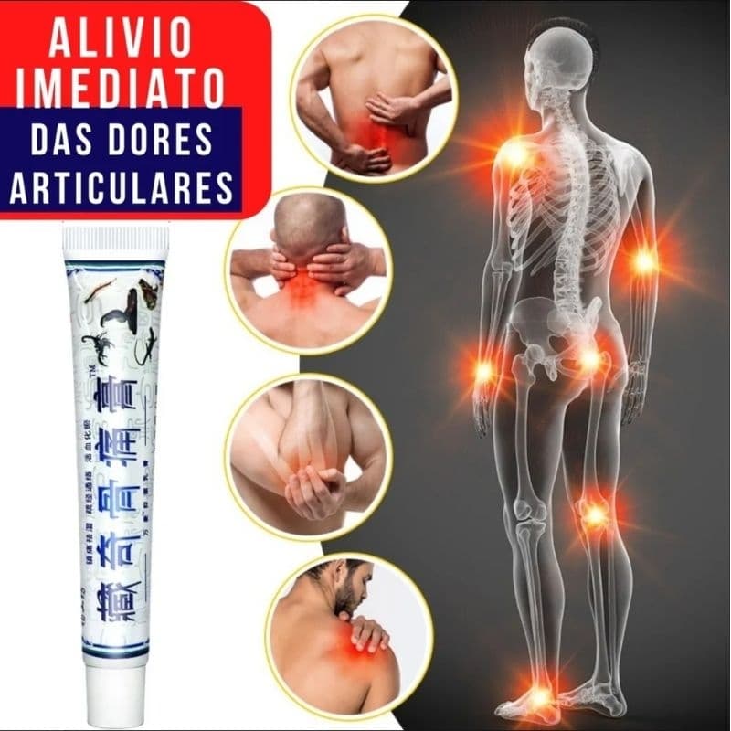 Creme para Lesões Tendinite Bursite Torcicolo Dores nas Costas