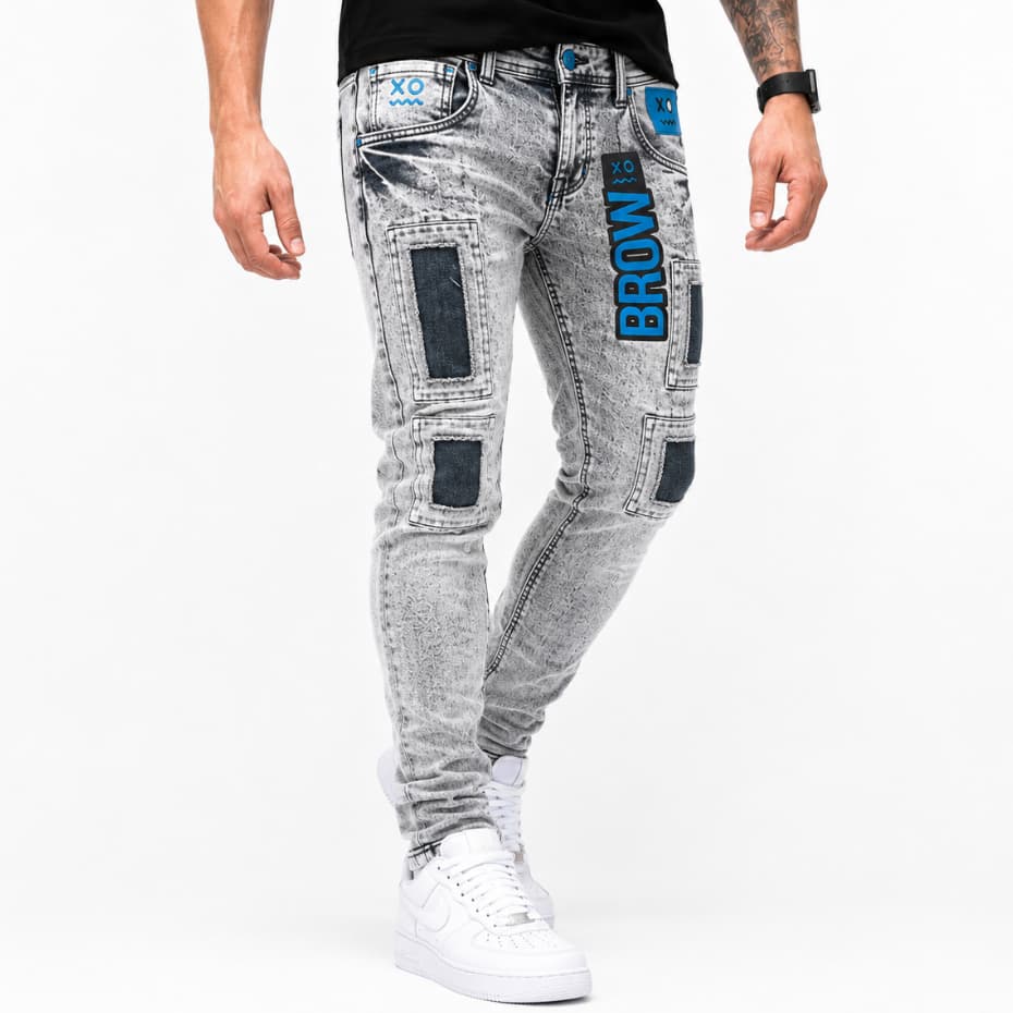 Calça Brow Jeans - Destroyed Masculina - Style Jogador Premium