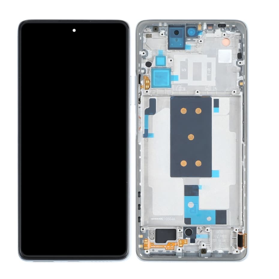 Display Oled Tela Frontal Para Xiaomi Mi 11T / 11T Pro Com Aro Prata Silver