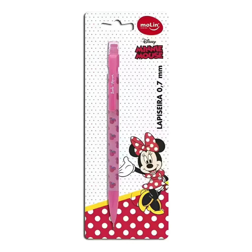 Lapiseira Escolar 0.7mm Disney Minnie Mouse Blister - Molin