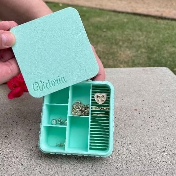 PORTA JOIAS COM TAMPA - PRESENTE - VIAGEM - PERSONALIZADO - DIA DOS NAMORADOS - CASAMENTO MADRINHAS