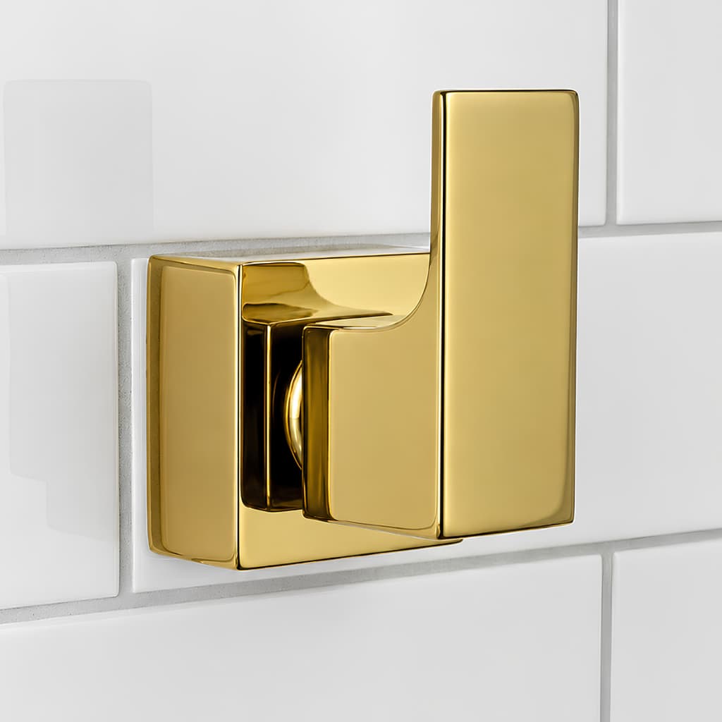 Acabamento Registro Deca 16 estrias Quadrado para Banheiro em Metal 1/2 3/4 Dourado Gold
