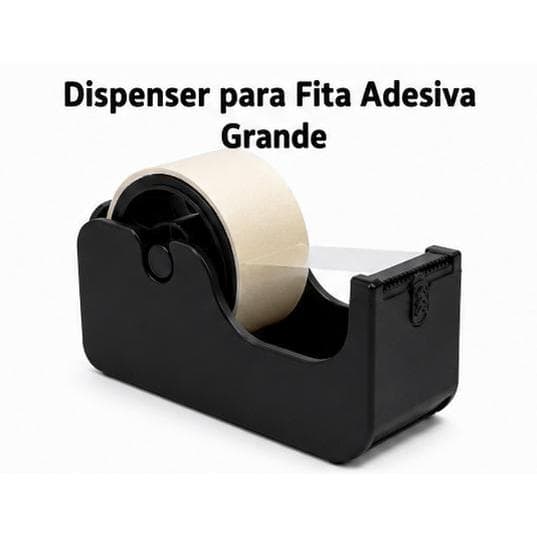 Suporte de Fita Durex Adesiva Larga 50mm com 2 Cortadores Prático Moderno Bancada Empresas Escritório