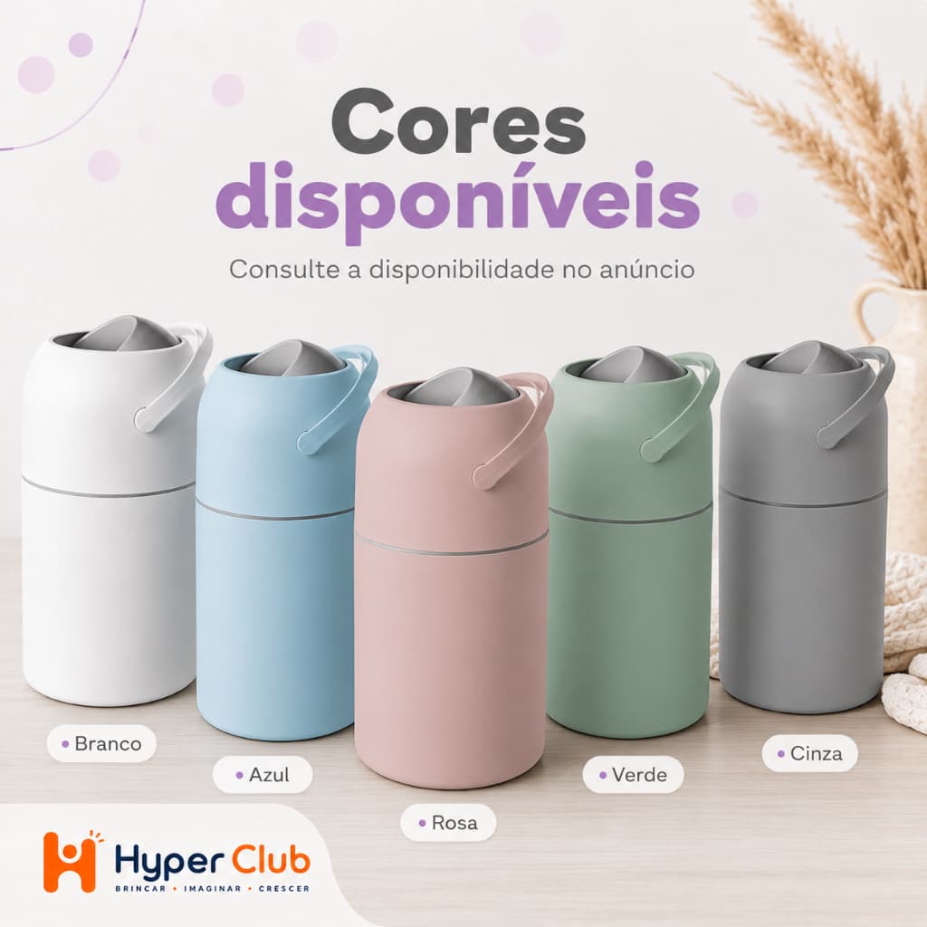 Lixeira Anti Odor De Fraldas Bebe Magica Lixo Antibacteriana