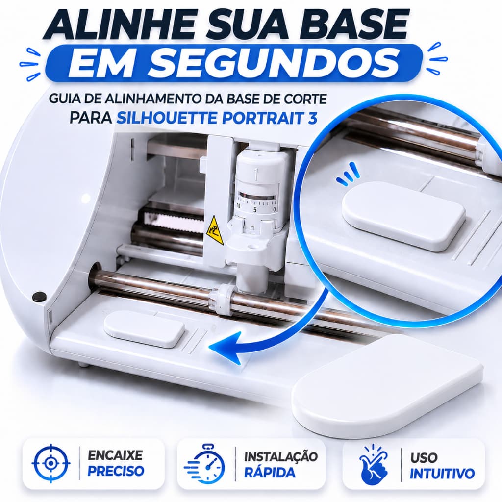 Guia de Alinhamento para Base de Corte Silhouette Portrait 3 | Encaixe Preciso e firme