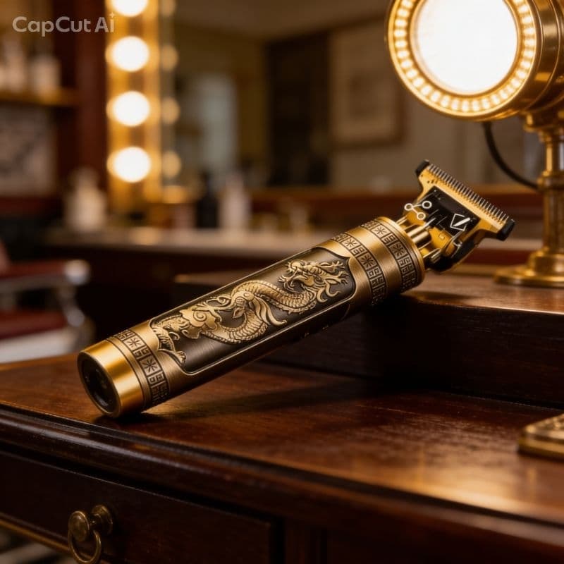 Máquina de Barbear e Cortar Cabelo Profissional Recarregável