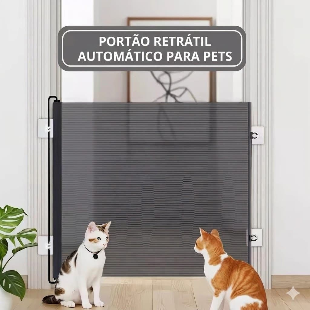 Tela Retrátil de Proteção Ajustável para Cães, Gatos e Bebês