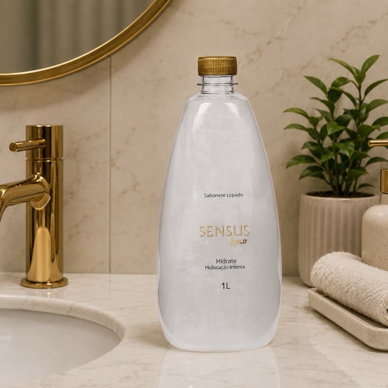 Sabonete Liquido Luxo  Mãos e Corpo Sensus Luxo Hidrate Tamanho Família 1 Litro