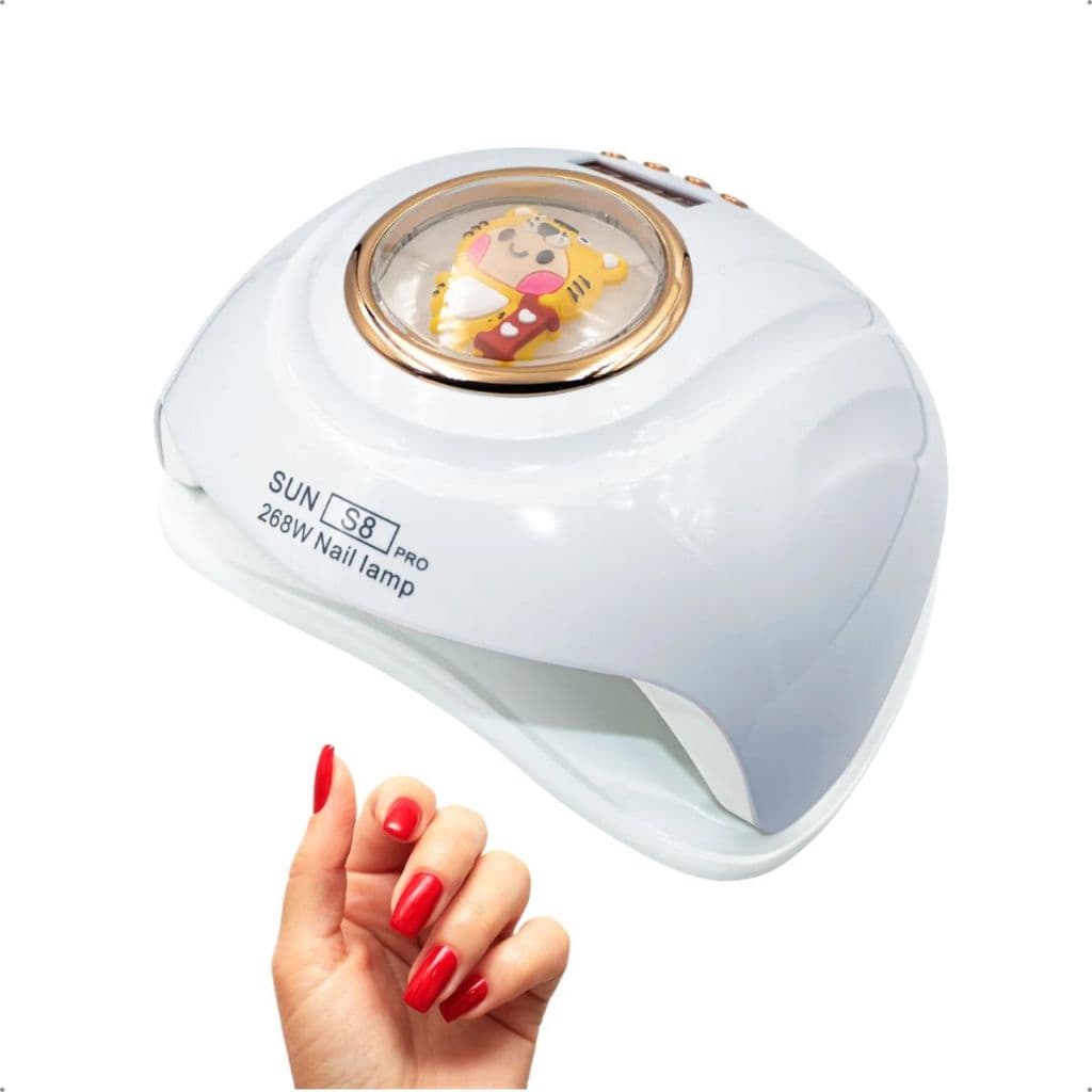Cabine Unha Em Gel Sun S8 Profissional 268w Para Unhas de Gel Led Uv Com Bichinho Bivolt Cor Branco