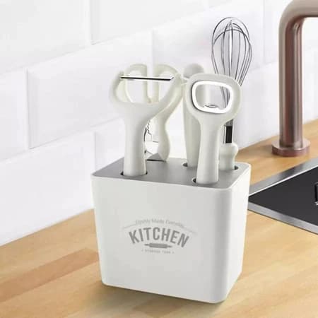 aConjunto de Utensílios para Cozinha: Kit com 6 Peças Incluindo Faca!