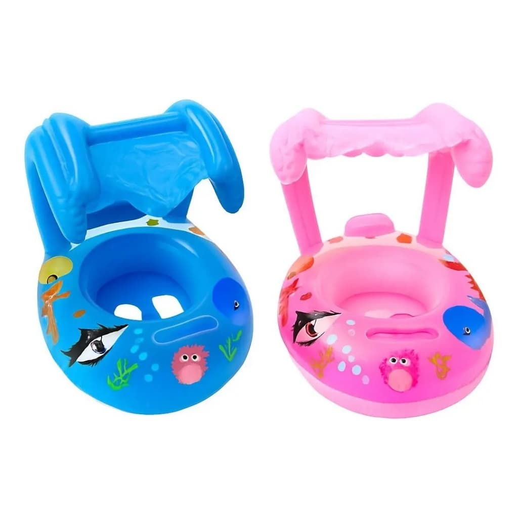 Boia Infantil Bote Fralda Com Cobertura Sol Baby Rosa E Azul