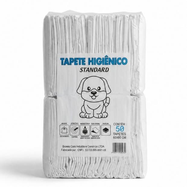 Tapete Higiênico para Cães Pet 50 Unidades 1ª Linha 80x60 Profissional Descartável Absorvente Cachorro