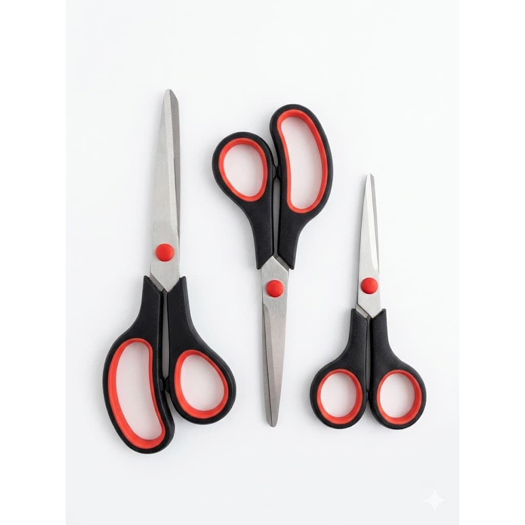 Kit de 3 Tesouras Aço Inox Corte Costura Artesanato Multiuso