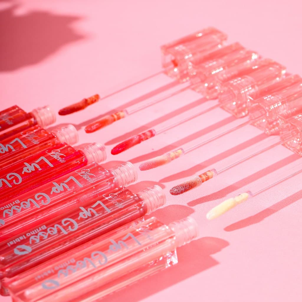 🌸Axiu-n🌸lip tint maquiagem Lip Gloss Brilho Labial batom com glitter franboesa batom vermelho batom liquido alta duraçao