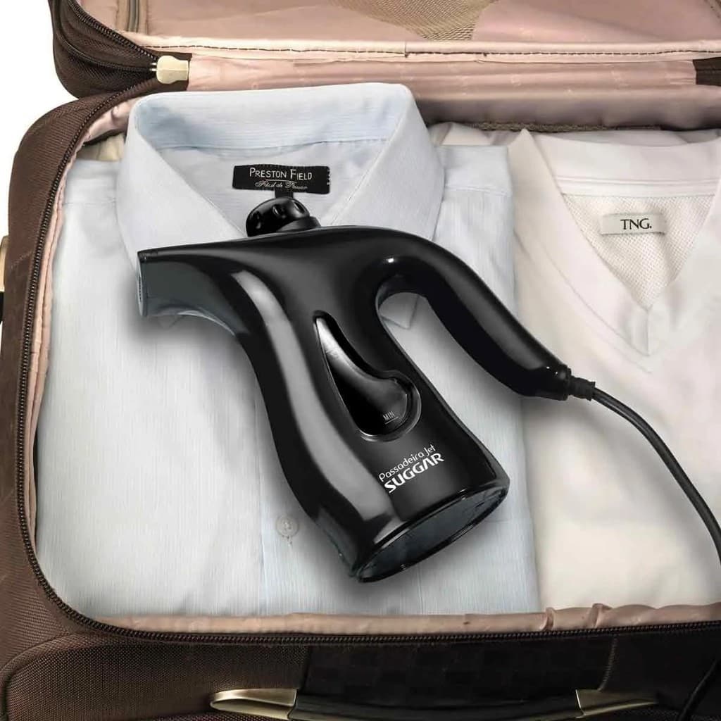 Passadeira a Vapor Portátil Suggar Jet Bivolt - Ferro de Passar Roupa Viagem Potente Higienizador Desamassador de Roupas
