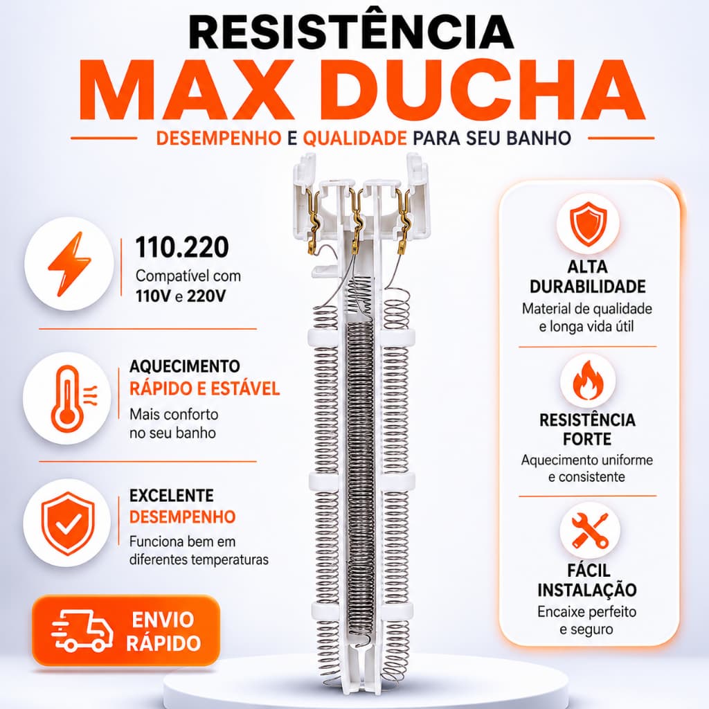 Resistência Advanced Top Jet Chuveiro 127V 5500W 220V 7500W Alta Durabilidade
