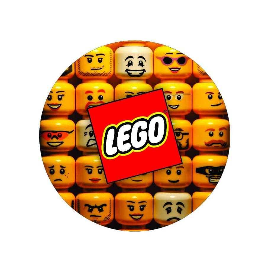 Capa Redonda para Decoração de Paineis Ideal para Festas, Aniversarios, Chá Revelação Tema Lego