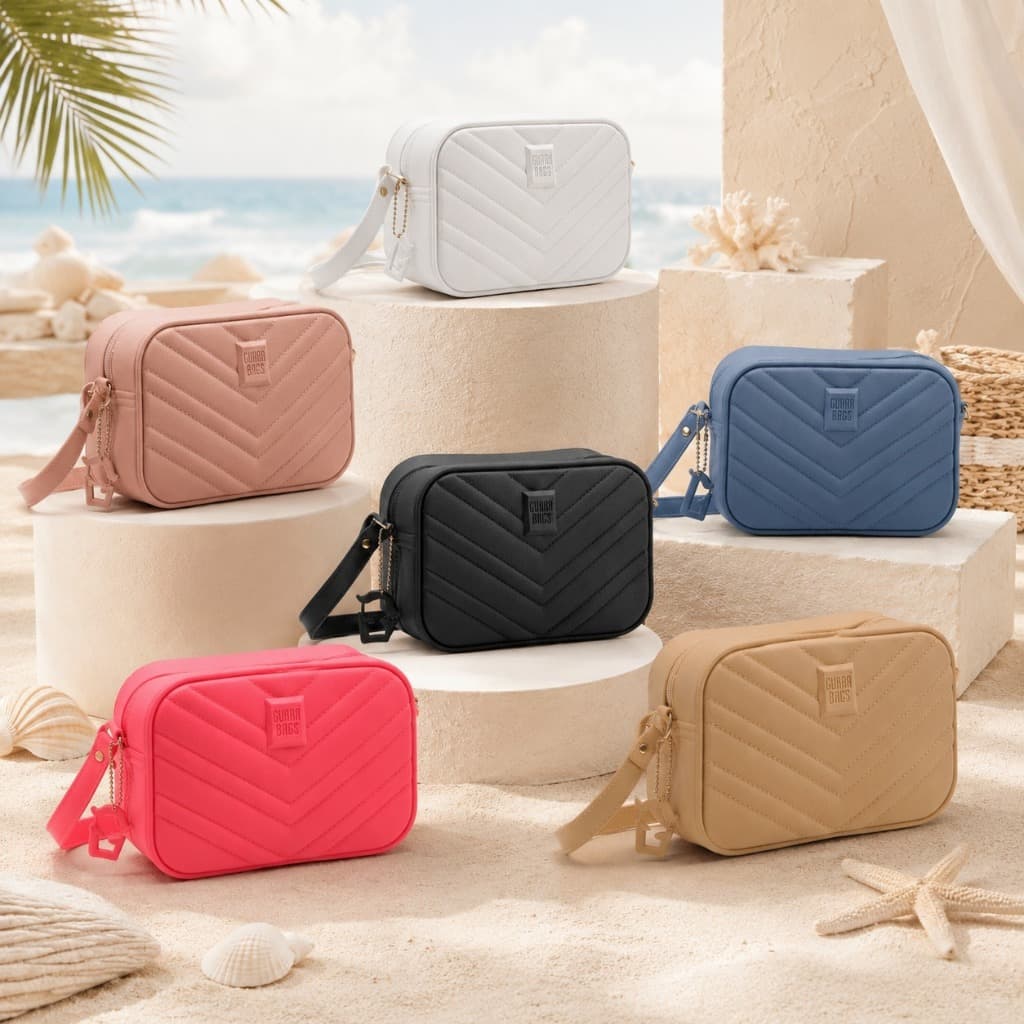 Bolsa Feminina Transversal Pequena Blogueira Alça Regulável Chaveiro Zíper Dourado Moda Tendencia
