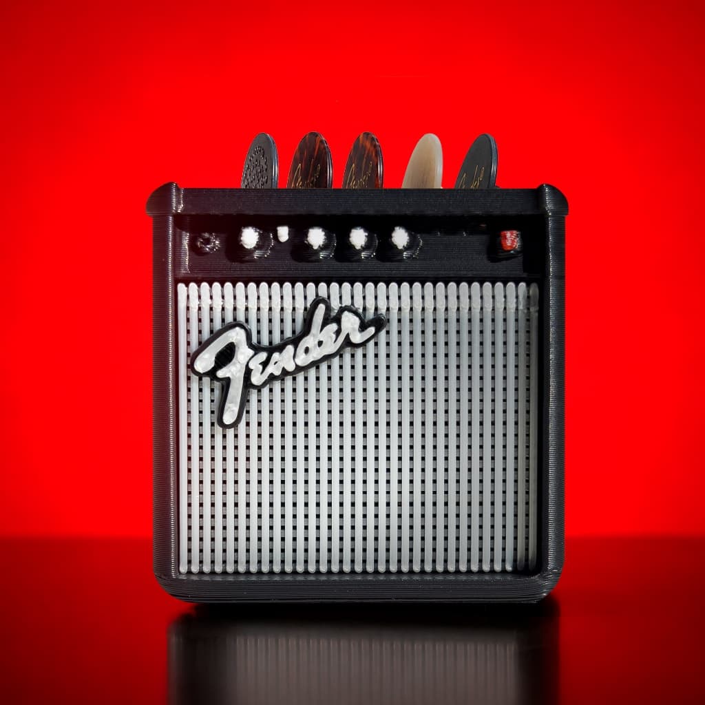 Porta Palhetas Amplificador Fender Mini Organizador Para Guitarra Violão Baixo