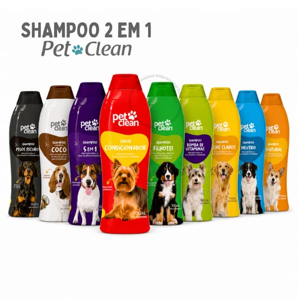 Shampoo Condicionador 1 ou 2 Unidades Pet Clean 700ml Cachorro Pet Shop