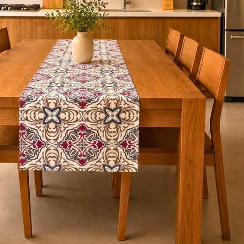 Caminho de Mesa Decorativo Luxo Trilho Passadeira para Mesa Jantar 4 ou 6 Lugares Elegante 1,60x0,40