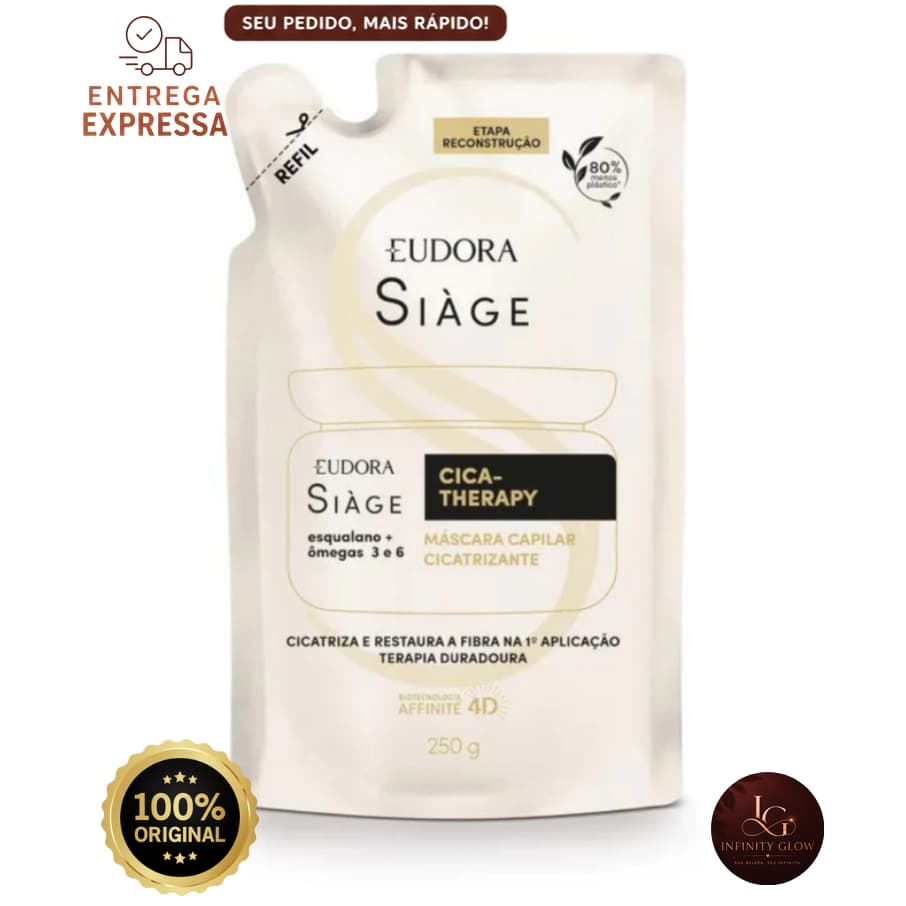 Eudora Refil Máscara Capilar Cica Therapy 250g - Refil Econômico e Vegano