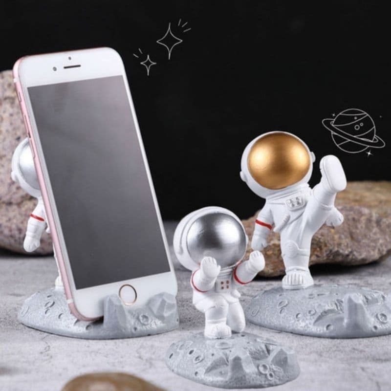 Suporte de Smartphone Universal Astronautas Decoração De Mesa de resina