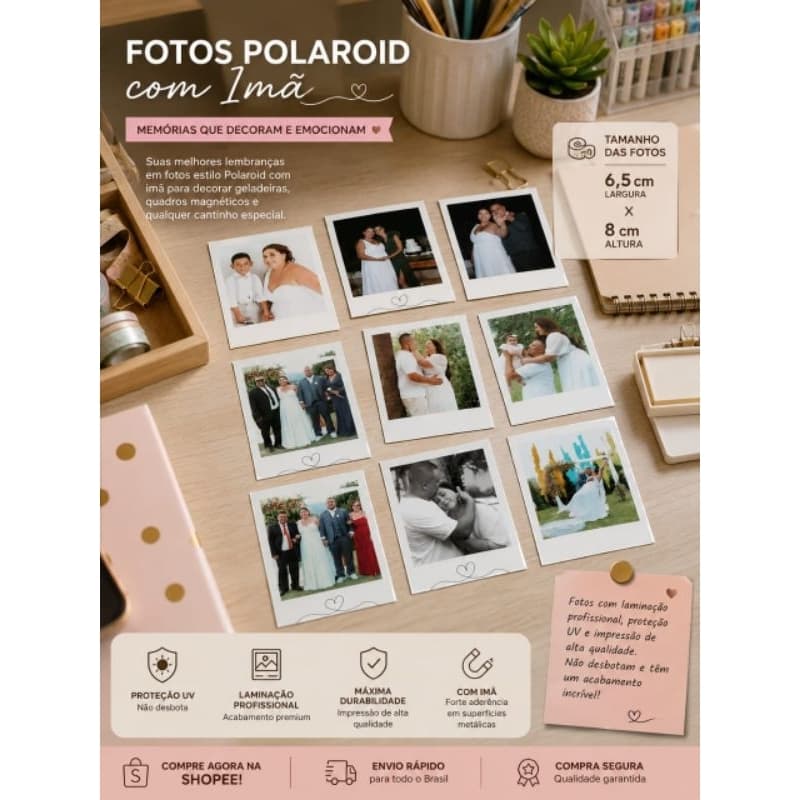 Kits Foto Polaroid 6,5x8 cm Personalizadas